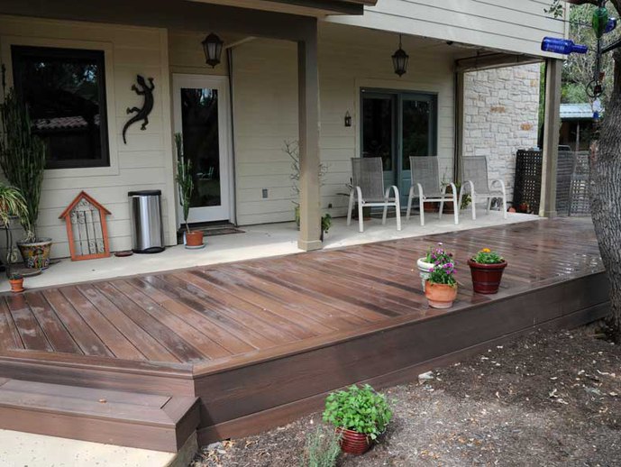 Professionally installed composite decking