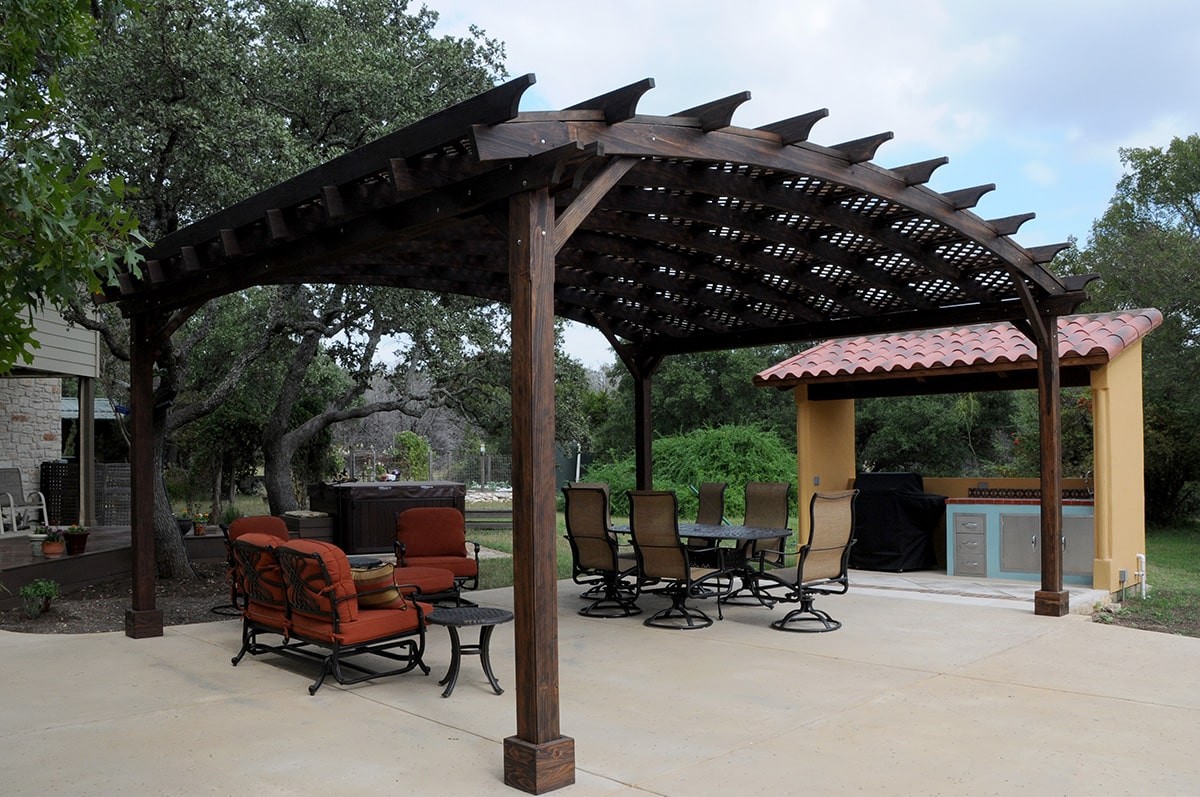 Beautiful arched pergola